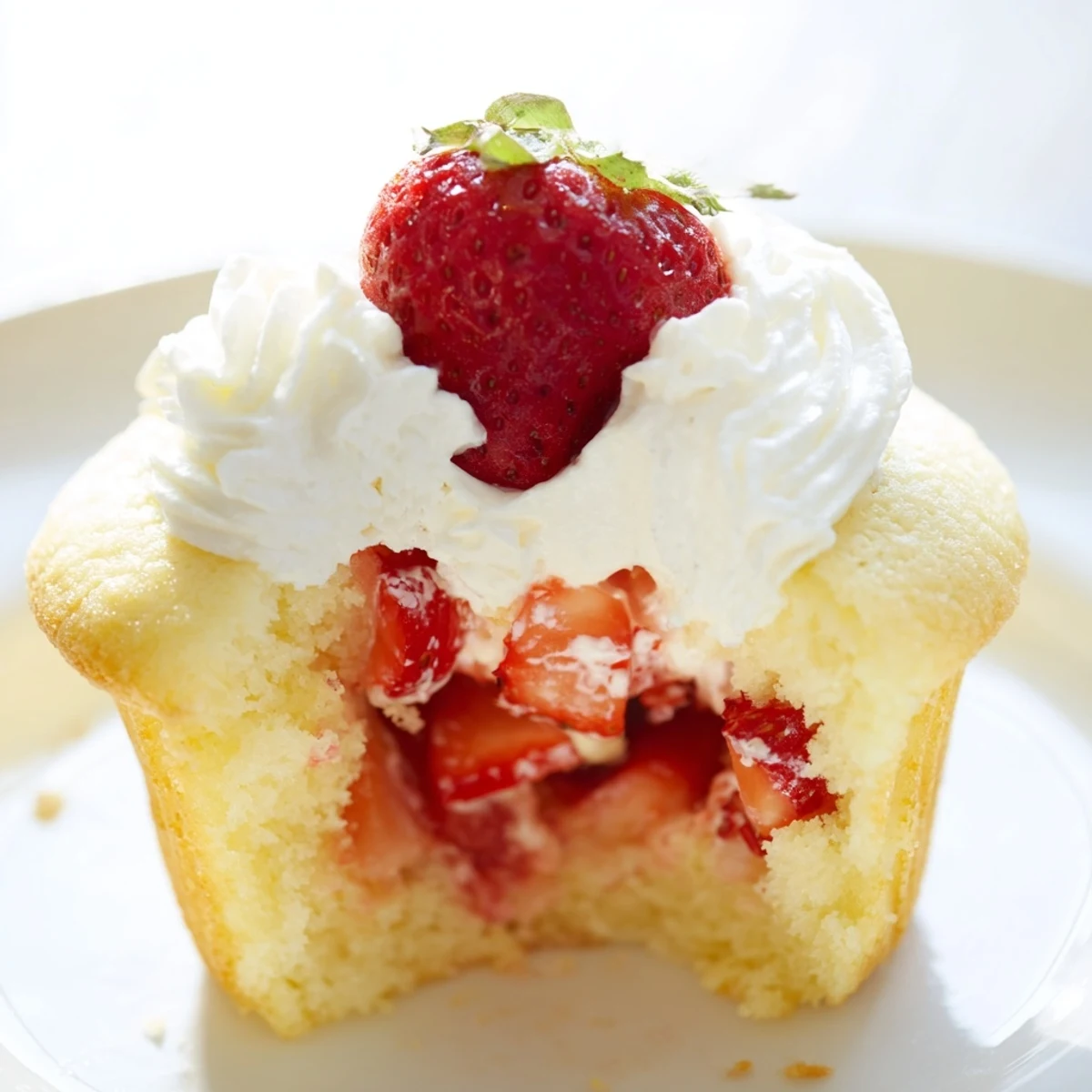 Easy homemade Strawberry Shortcake Cupcakes feature bright strawberry filling, smooth whipped cream, and a vanilla cupcake base, great for picnics or parties.
