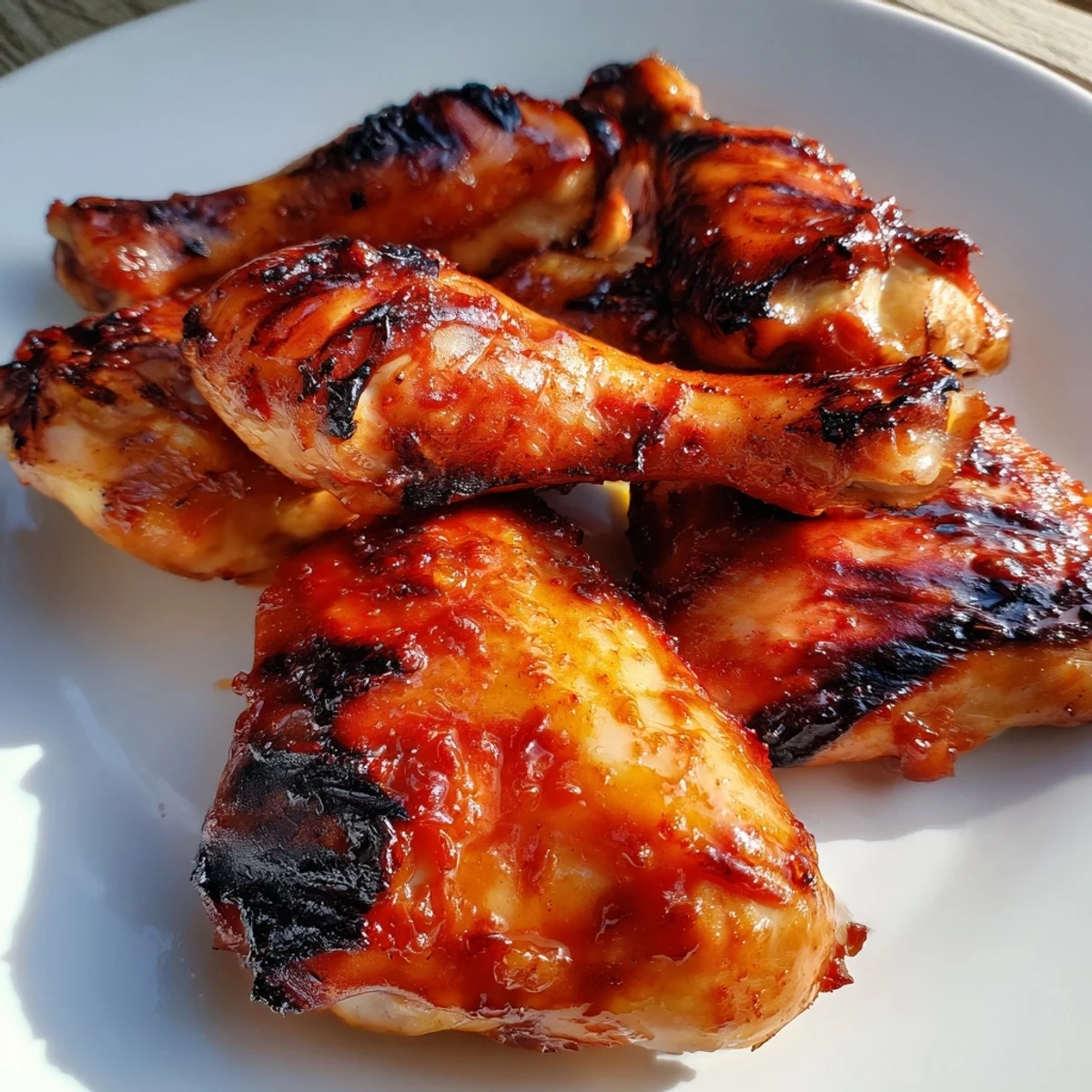 Close-up of caramelized Hawaiian Huli Huli Chicken with pineapple chunks and sticky glaze, steaming on a plate.