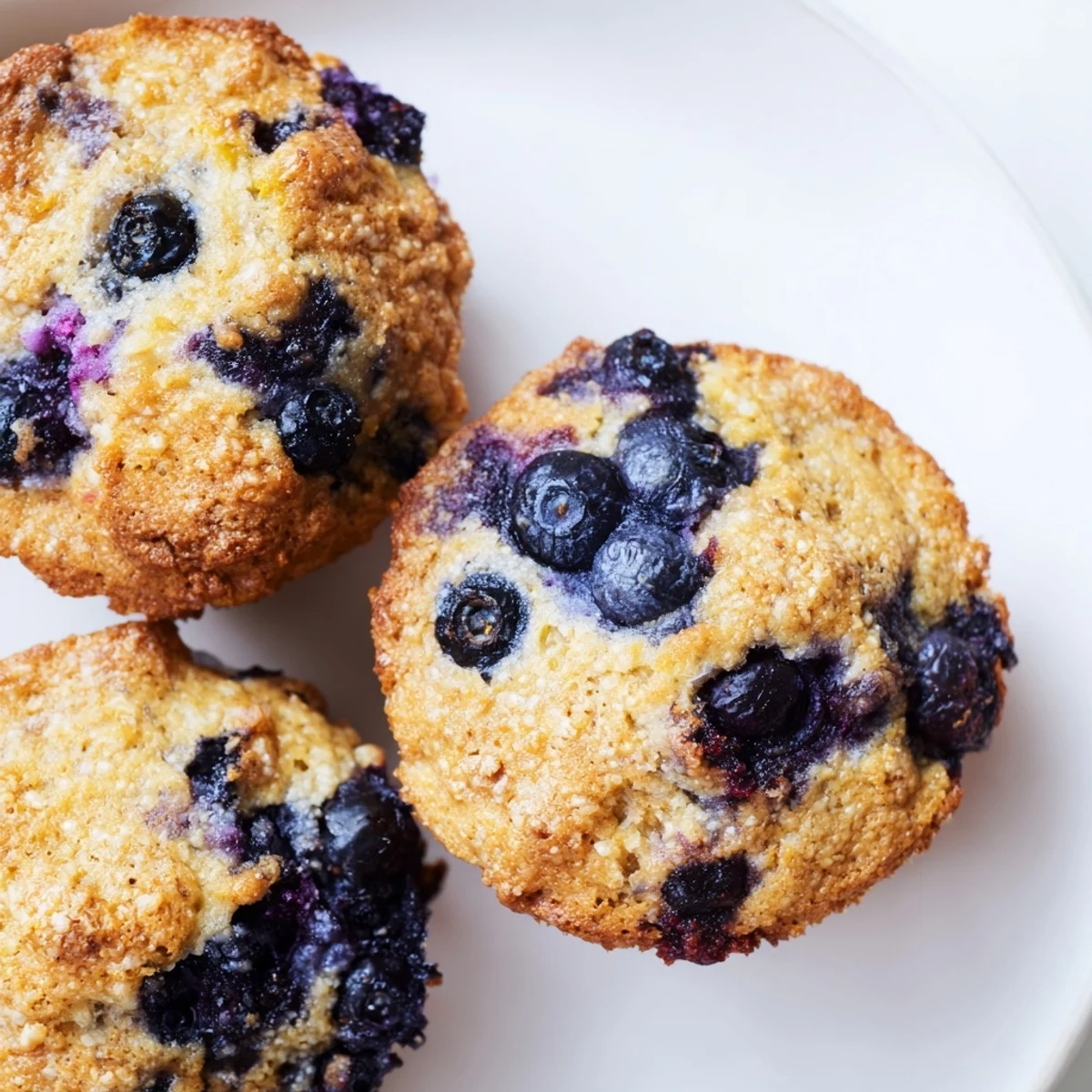 Freshly baked Blueberry Protein Muffins with Greek yogurt cooling on a wire rack, bursting with juicy blueberries and a moist crumb.