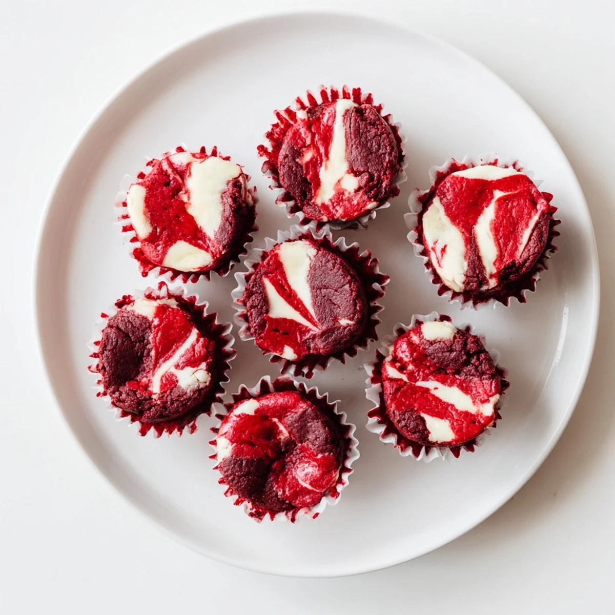 Rich red velvet brownie bites featuring tangy cream cheese swirl, perfect party dessert