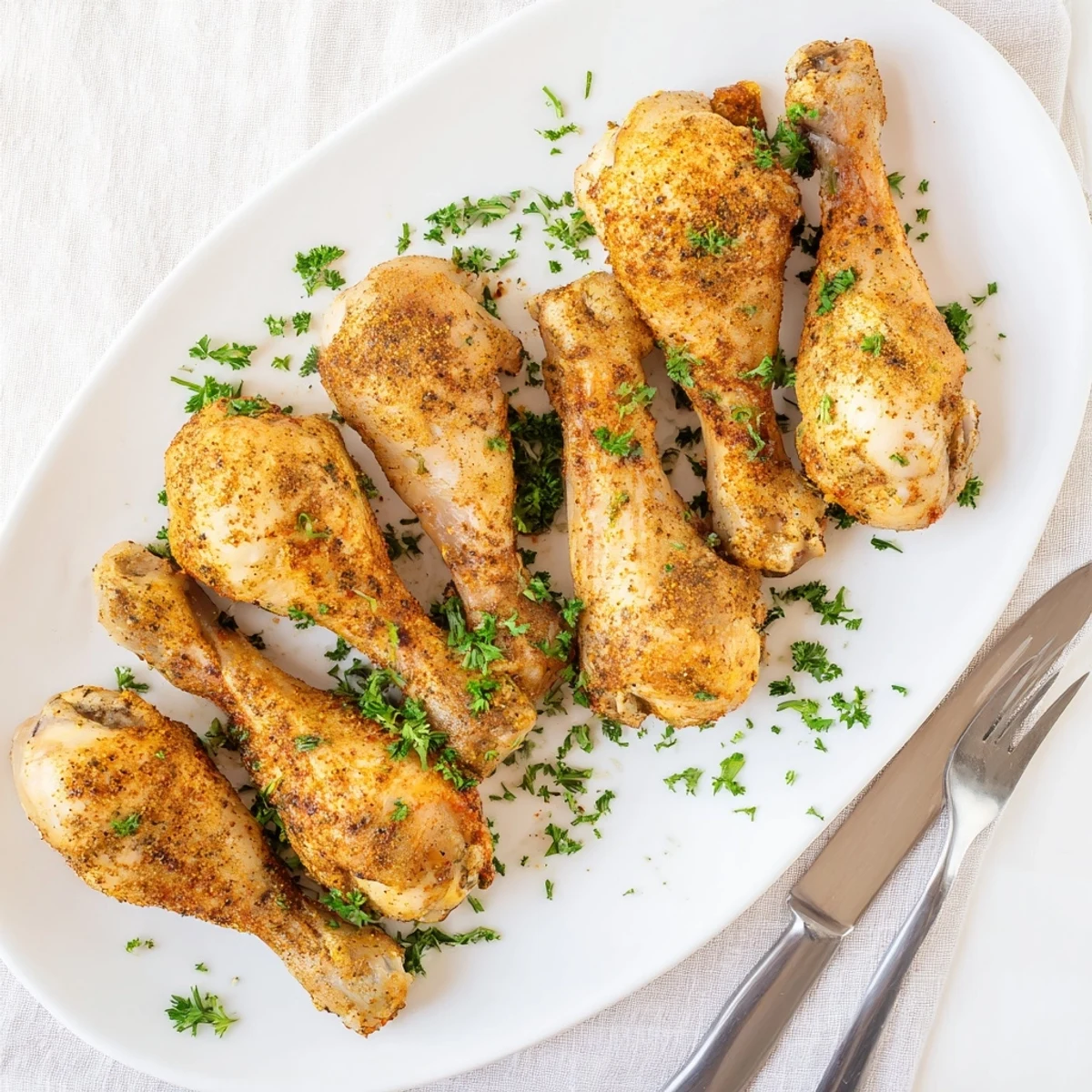 Golden brown Crockpot chicken legs slow-cooked with aromatic herbs and tender caramelized onions