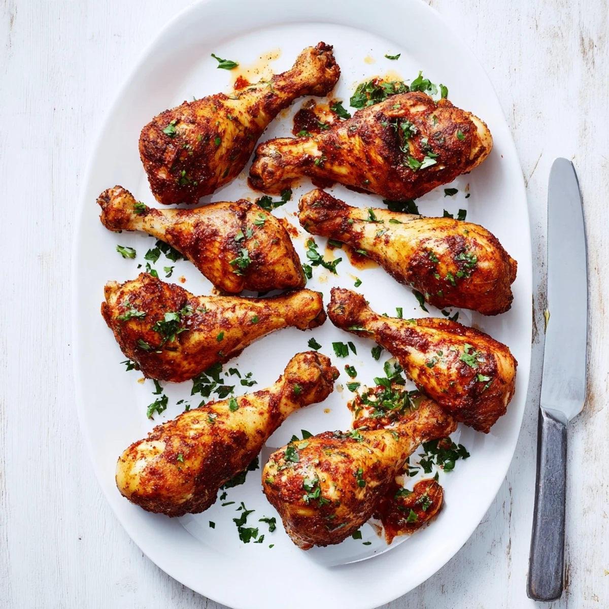 Seasoned chicken drumsticks emerging from slow cooker with juicy meat and flavorful spice rub