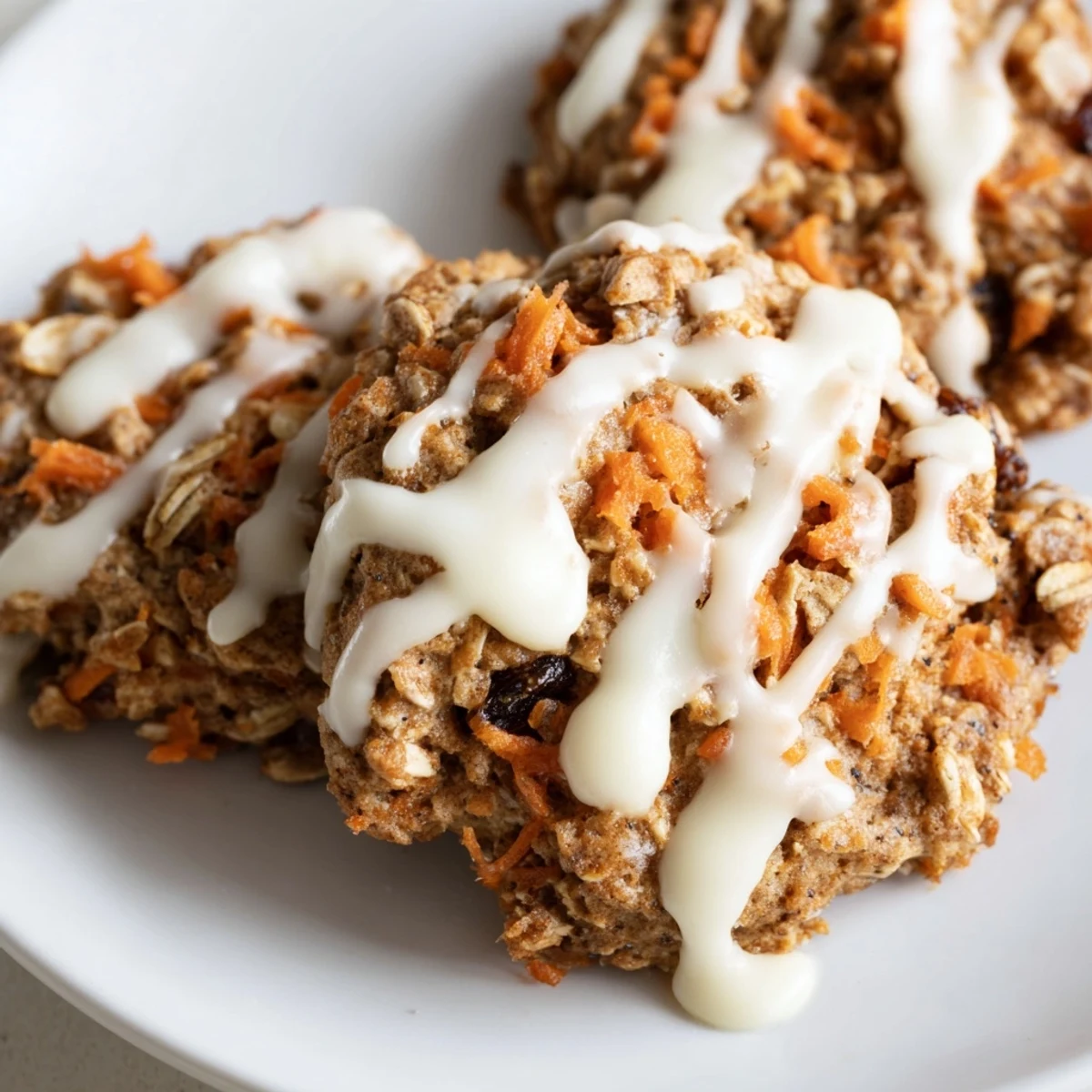 Chewy carrot cake cookies studded with walnuts and warm spices ready to serve