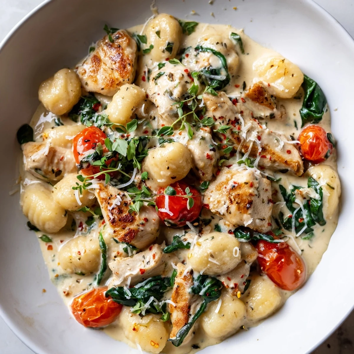 Creamy Herb Chicken Gnocchi