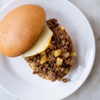 Mouthwatering ground beef simmered with sweet onions creates these irresistible French Onion Beef Sloppy Joses with gooey cheese