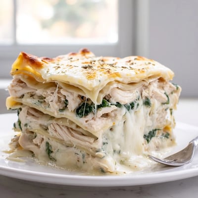 Creamy White Chicken Lasagna